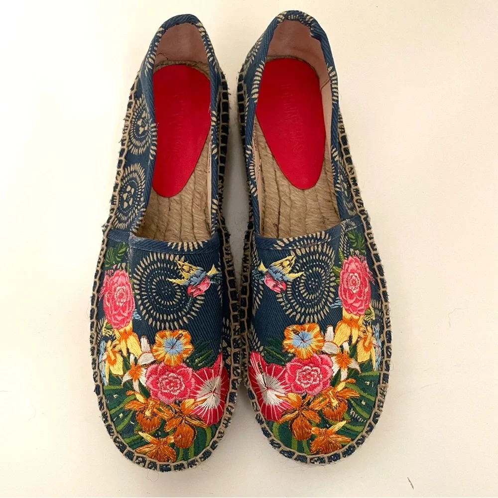 Johnny Was New Anemone Espadrille Slip Ons - Picture 2 of 12